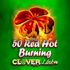 50 Red Hot Burning Clover Links casino game by Novomatic – featured logo at Lyra Bet Casino