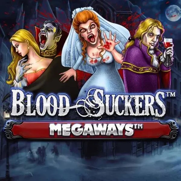Blood Suckers Megaways slot logo by Red Tiger Gaming at Lyra Bet Casino