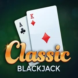 Classic Blackjack online game logo by Red Tiger Gaming on lyrabet.info