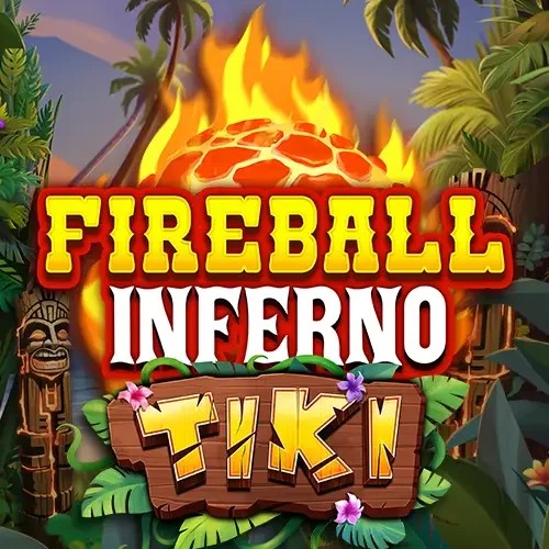 Official Slots logo: Fireball Inferno Tiki by NetEnt at Lyra Bet Casino