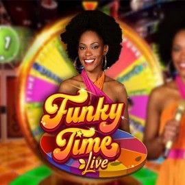 Funky Time slot logo by Evolution at Lyra Bet Casino