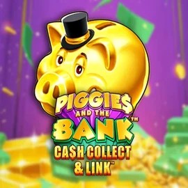 Piggies And The Bank Cash Collect &amp; Link slot logo by Origins at Lyra Bet Casino